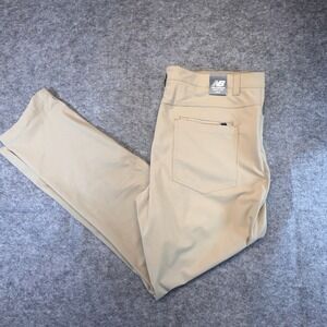 New Balance All Motion Mens Khaki Pants 38x32 4-Way Stretch Performance Chino
